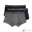 Quần lót nam Emporio Armani Core Logoband Stretch Cotton Trunk 3-pack Black/Pewter/Marine